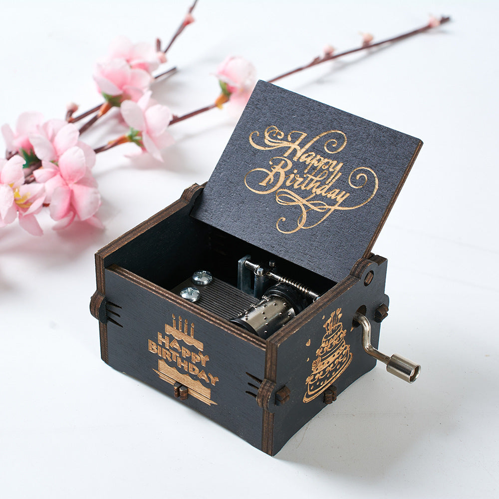 Wooden Happy Birthday Music Box