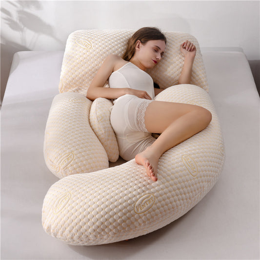 U-shaped pregnancy pillow, real woman