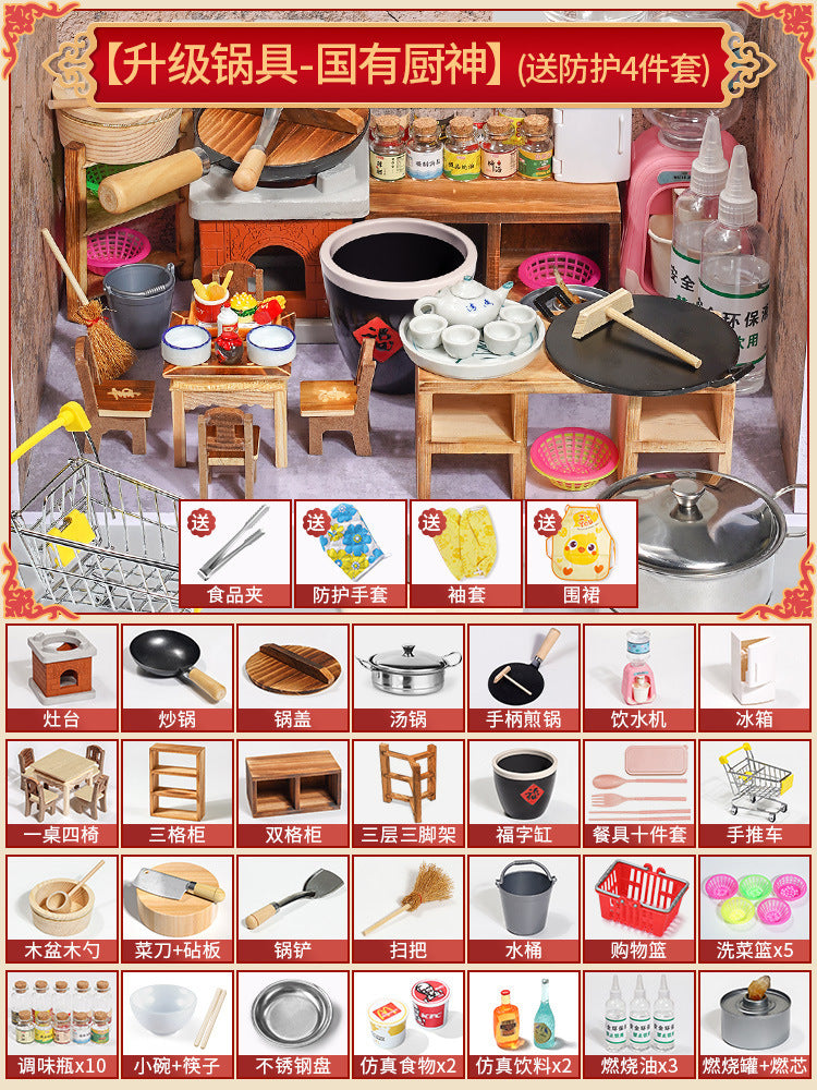 Mini Kitchen Set (Real Cooking)