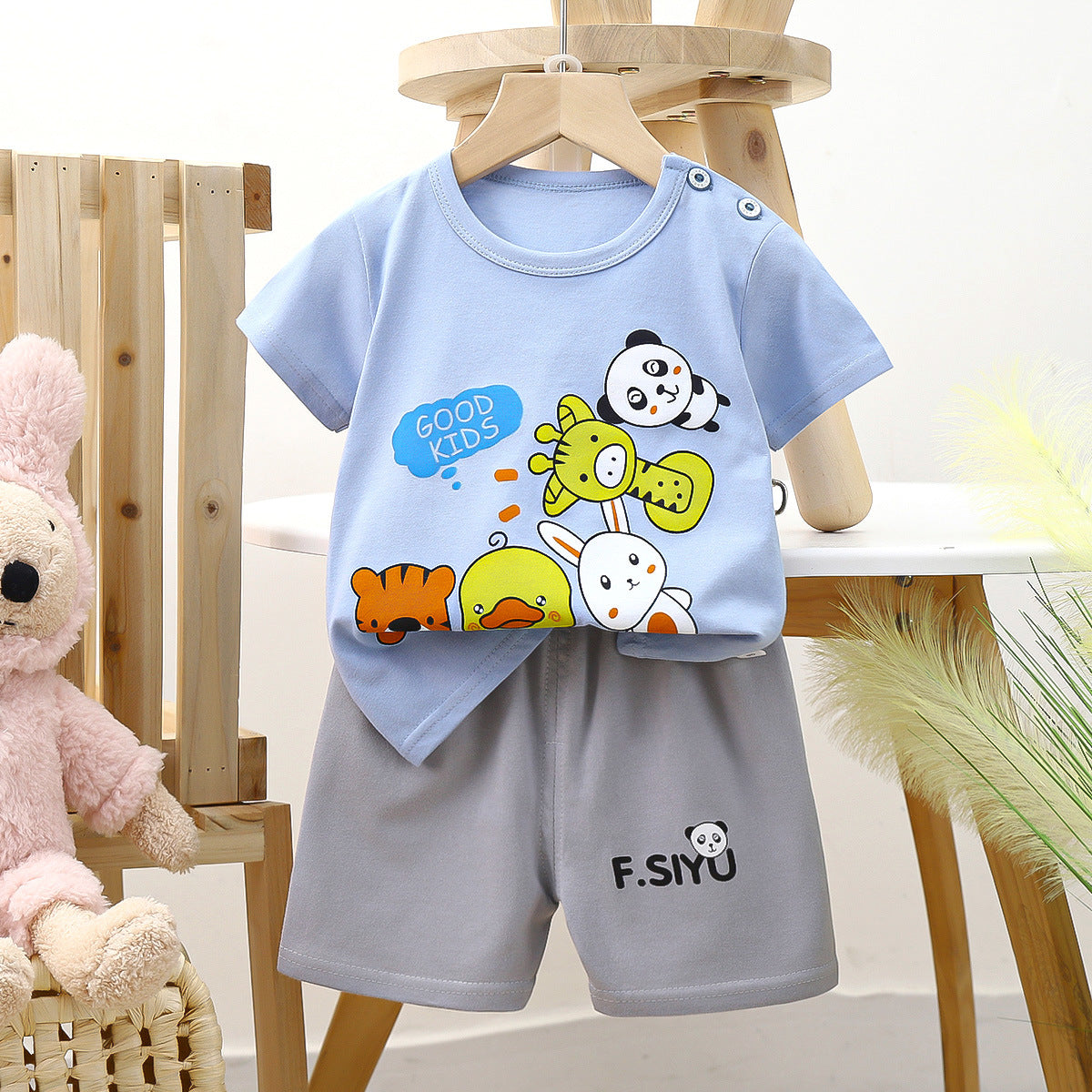 Adorable Cartoon Kids T-Shirt, animals