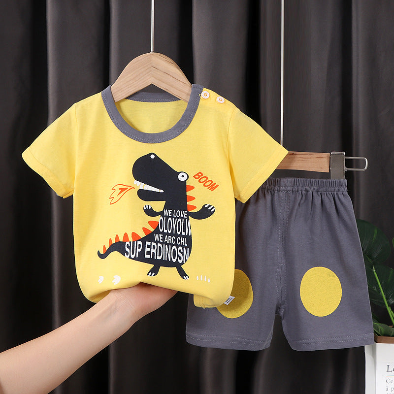 Adorable Kids Suit Set D, Yellow Spinosaurus