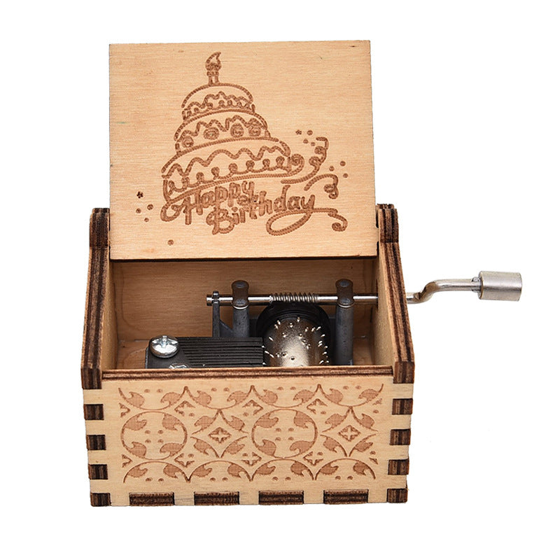 Wooden Happy Birthday Music Box