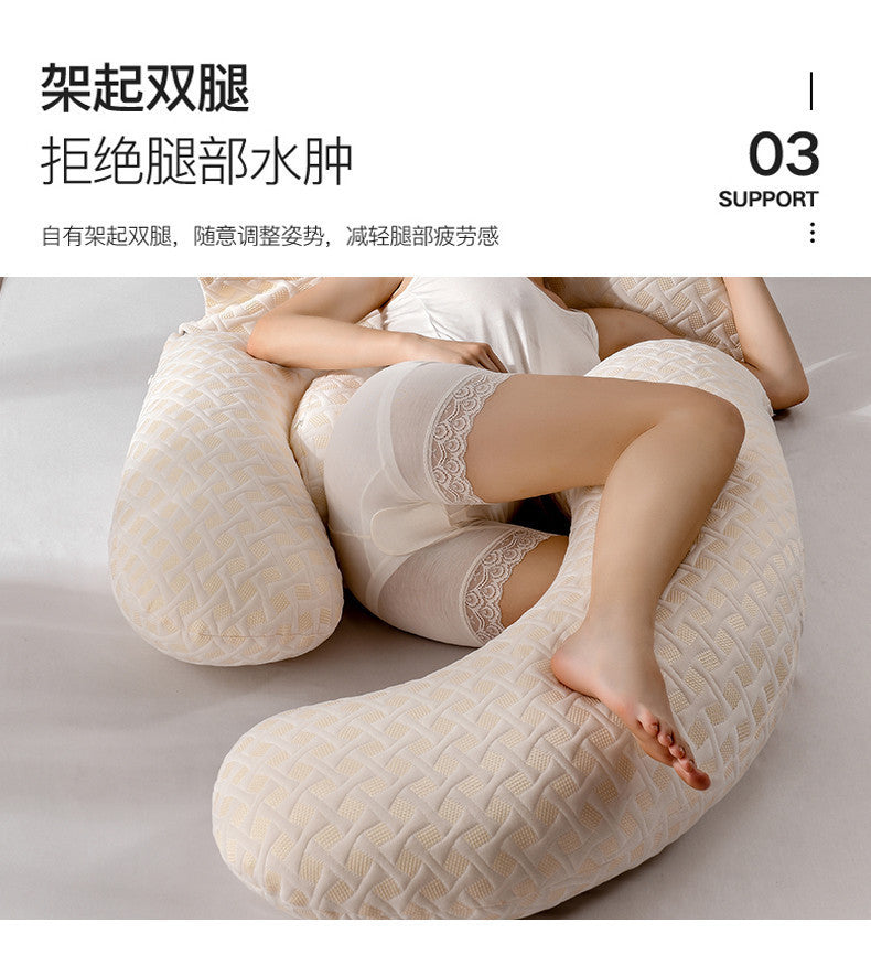 U-shaped pregnancy pillow, support image