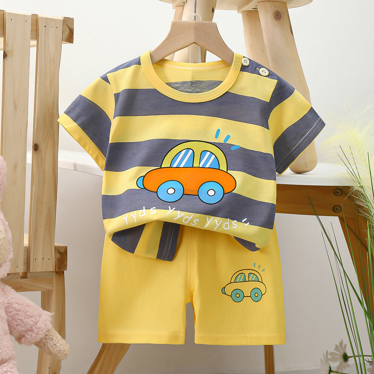 Adorable Cartoon Kids T-Shirt,car