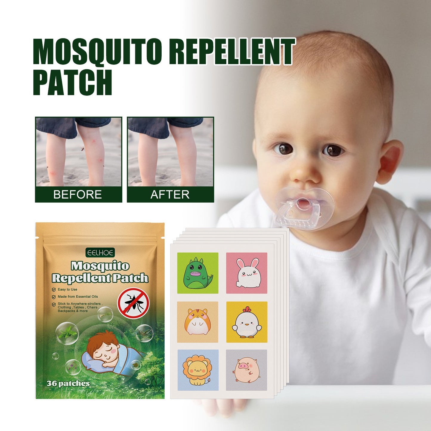 EELHOE Baby Mosquito Repellent Patch