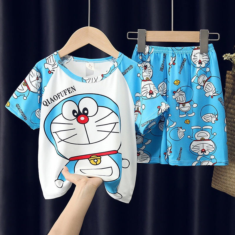 Kids Short Sleeve T-shirt, Doraemon