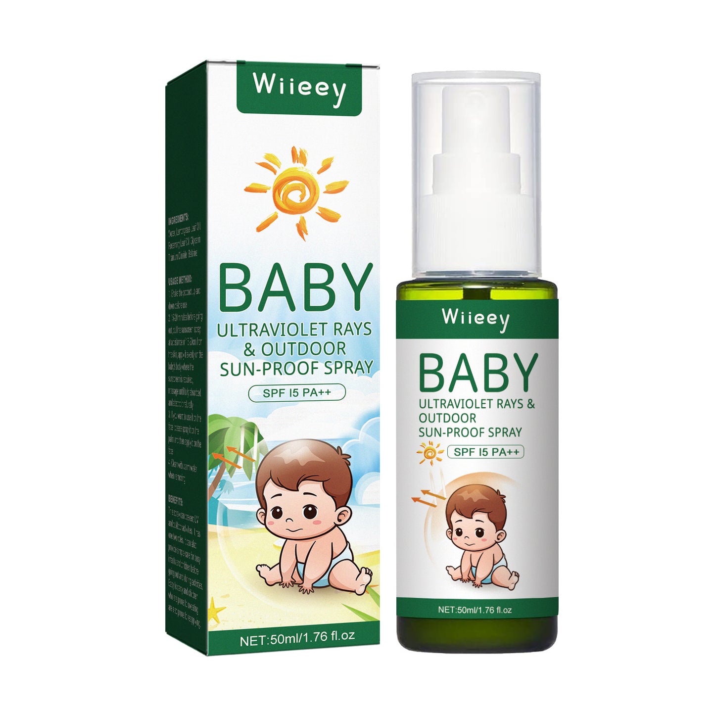 Wiieey Baby Ourdoor Sun-Proof Spray