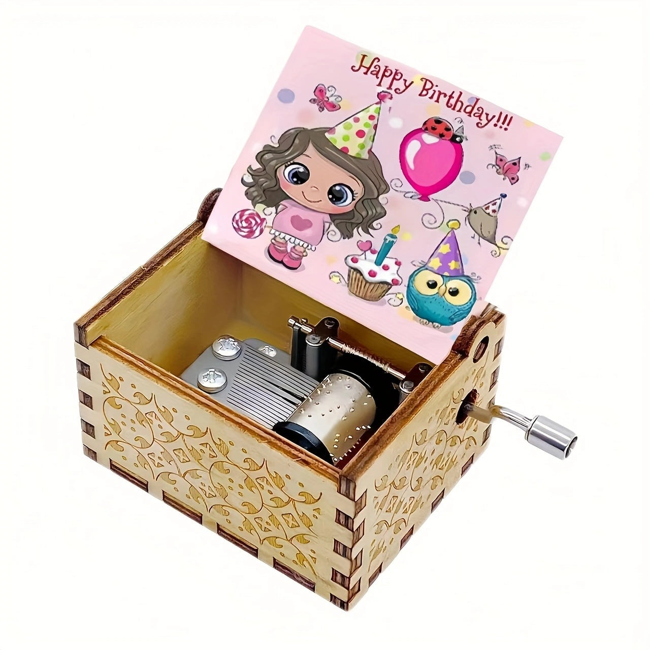 Wooden Happy Birthday Music Box