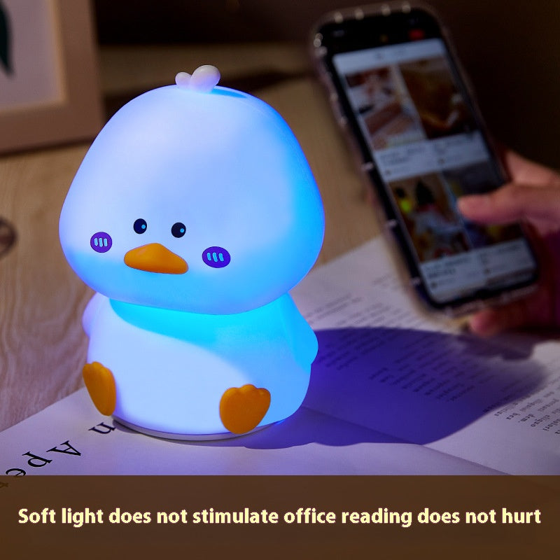 Cute duck night light, blue color