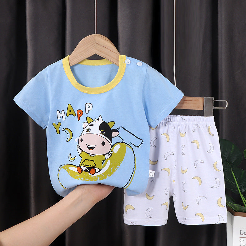 Adorable Kids Suit Set D, happy cow