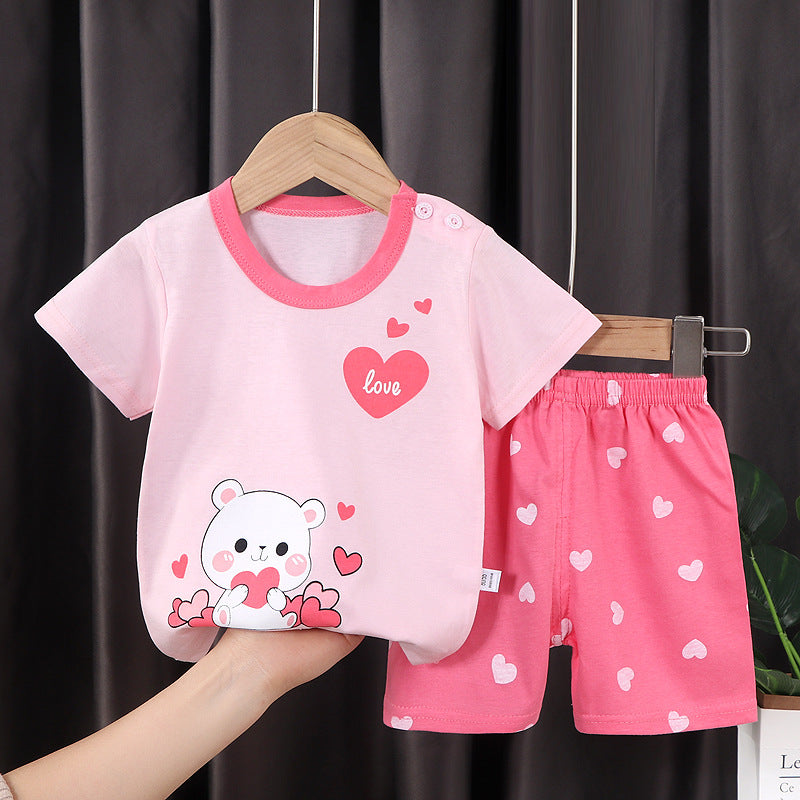 Adorable Kids Suit Set C, pink bear